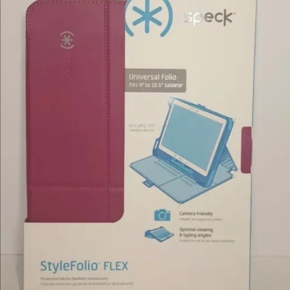 Speck Stylefolio Flex Smart Cover for 9-10.5" Devices - Fuchsia Pink/Nickel Gray - Picture 4 of 4